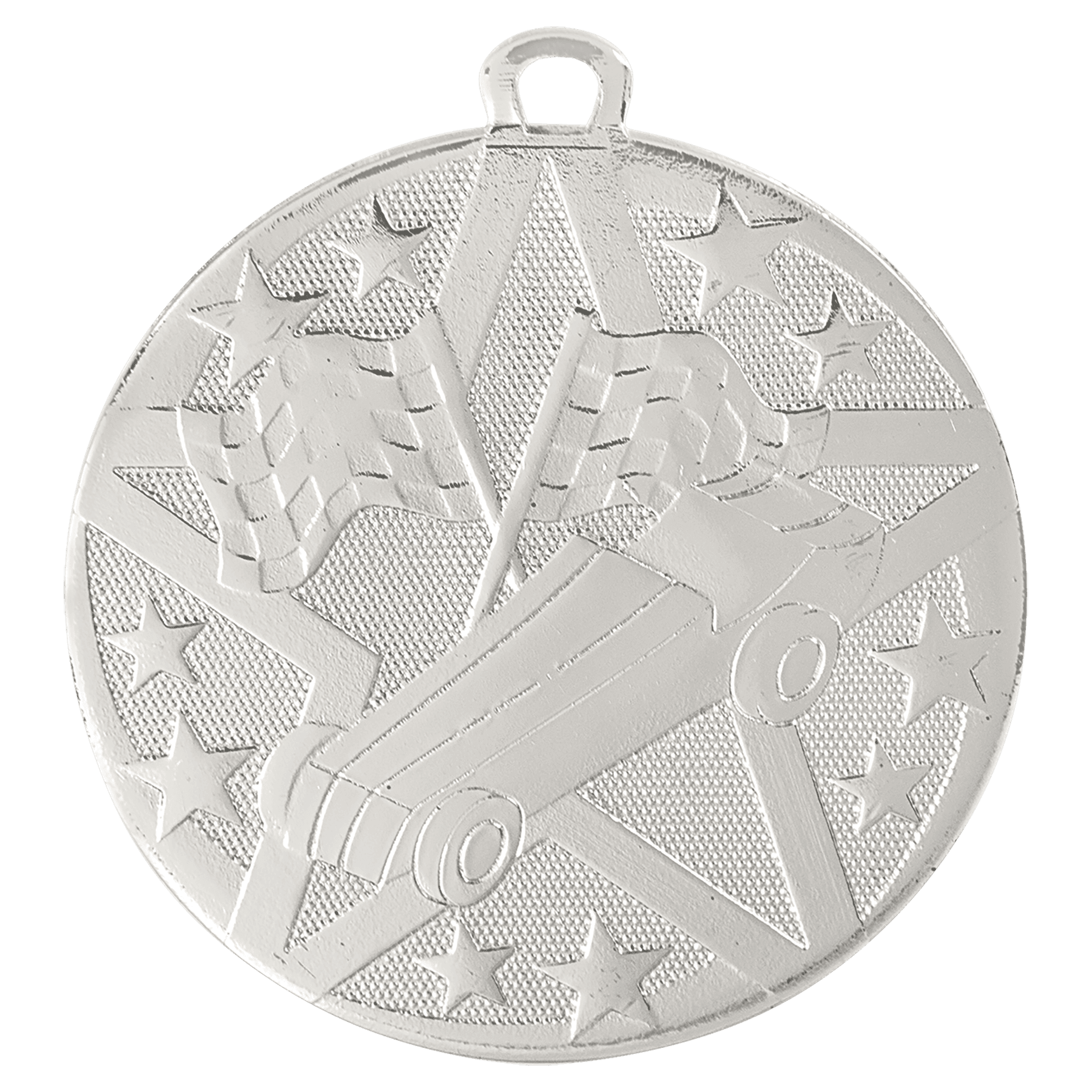 Silver Superstar Pinewood Derby Medal - 2"