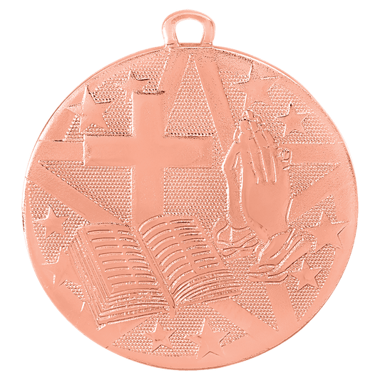2" Bronze Superstar Religion Medal