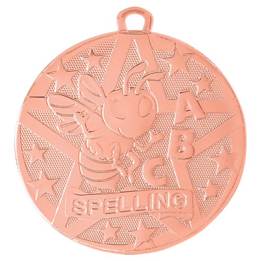 2" Bronze Superstar Spelling Medal