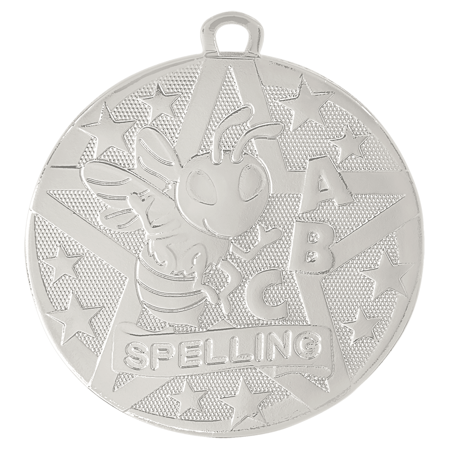 Silver Superstar Spelling Medal - 2"