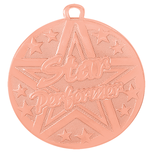 2" Bronze Superstar Star Performer Medal