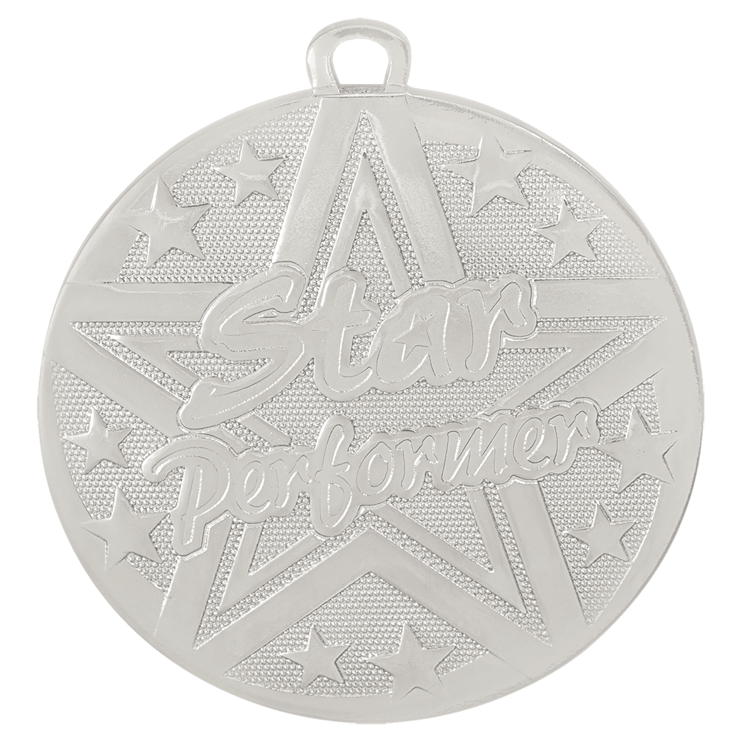 Silver Superstar Star Performer Medal - 2"