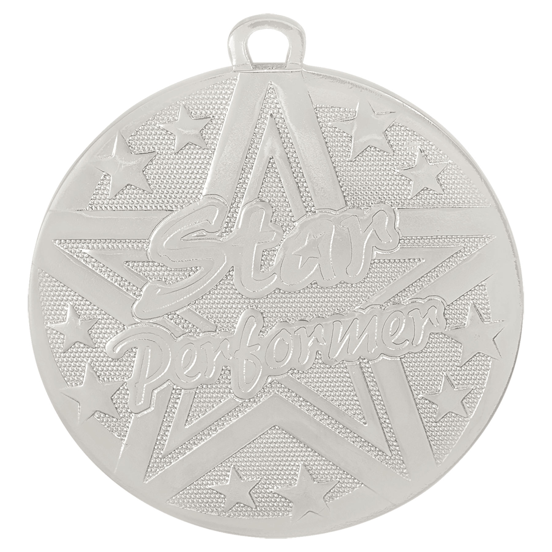 Silver Superstar Star Performer Medal - 2"