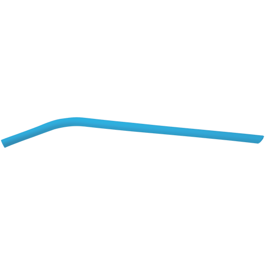 10" Blue Small Silicone Straw