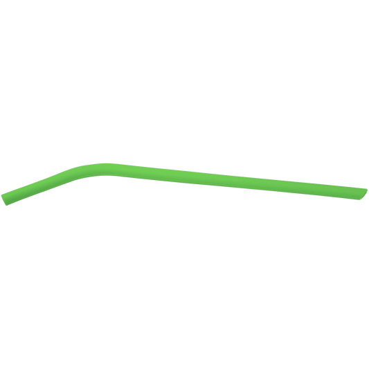 10" Green Small Silicone Straw
