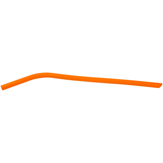 10" Orange Small Silicone Straw