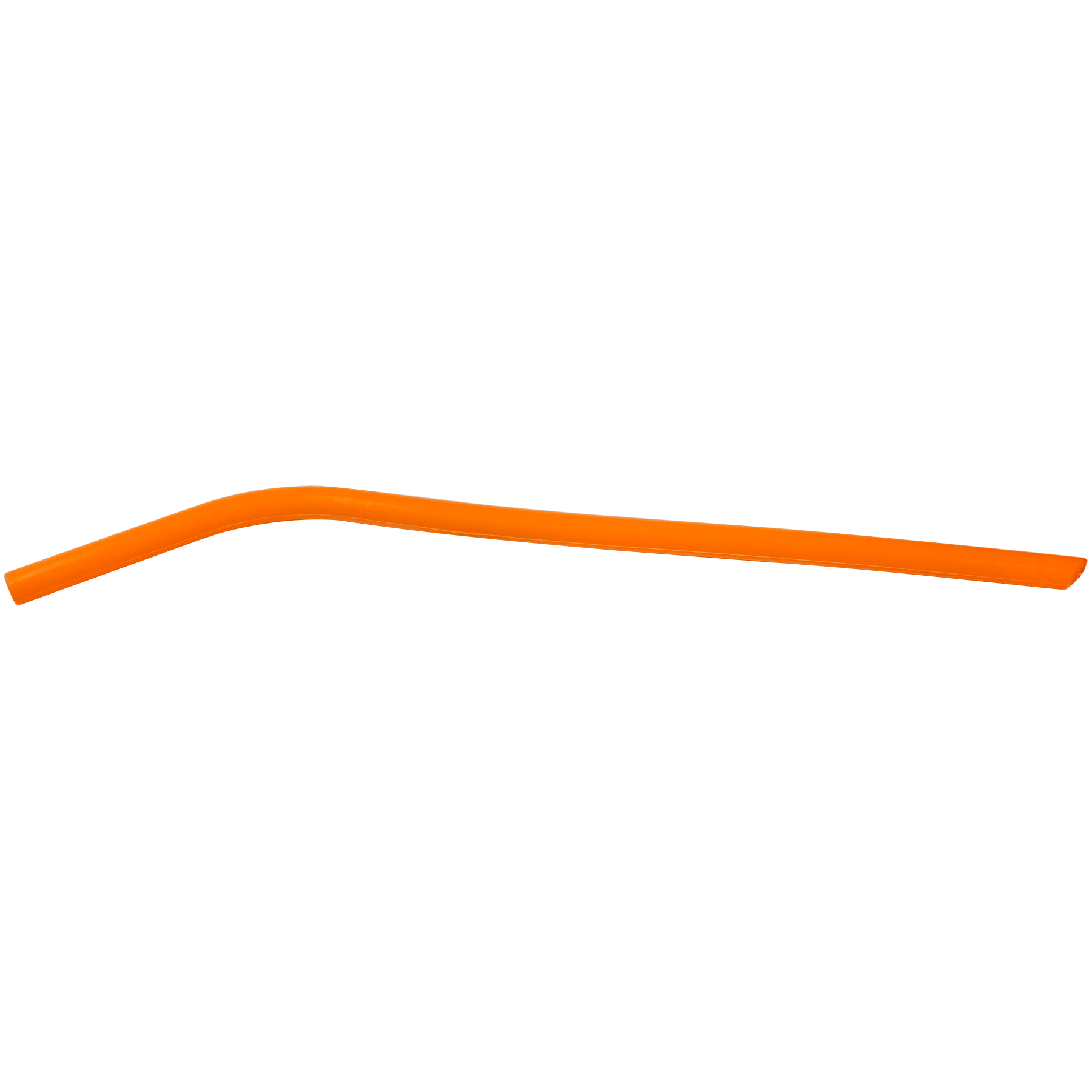 Orange Small Silicone Straw - 10"