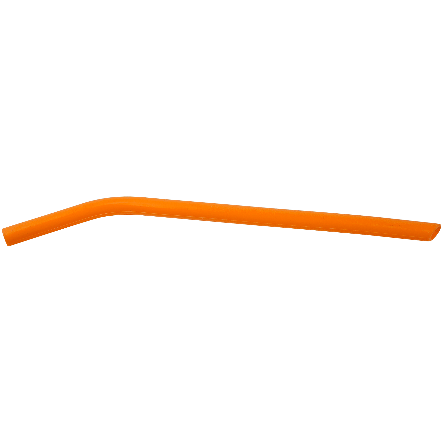 Orange Large Silicone Straw - 10"