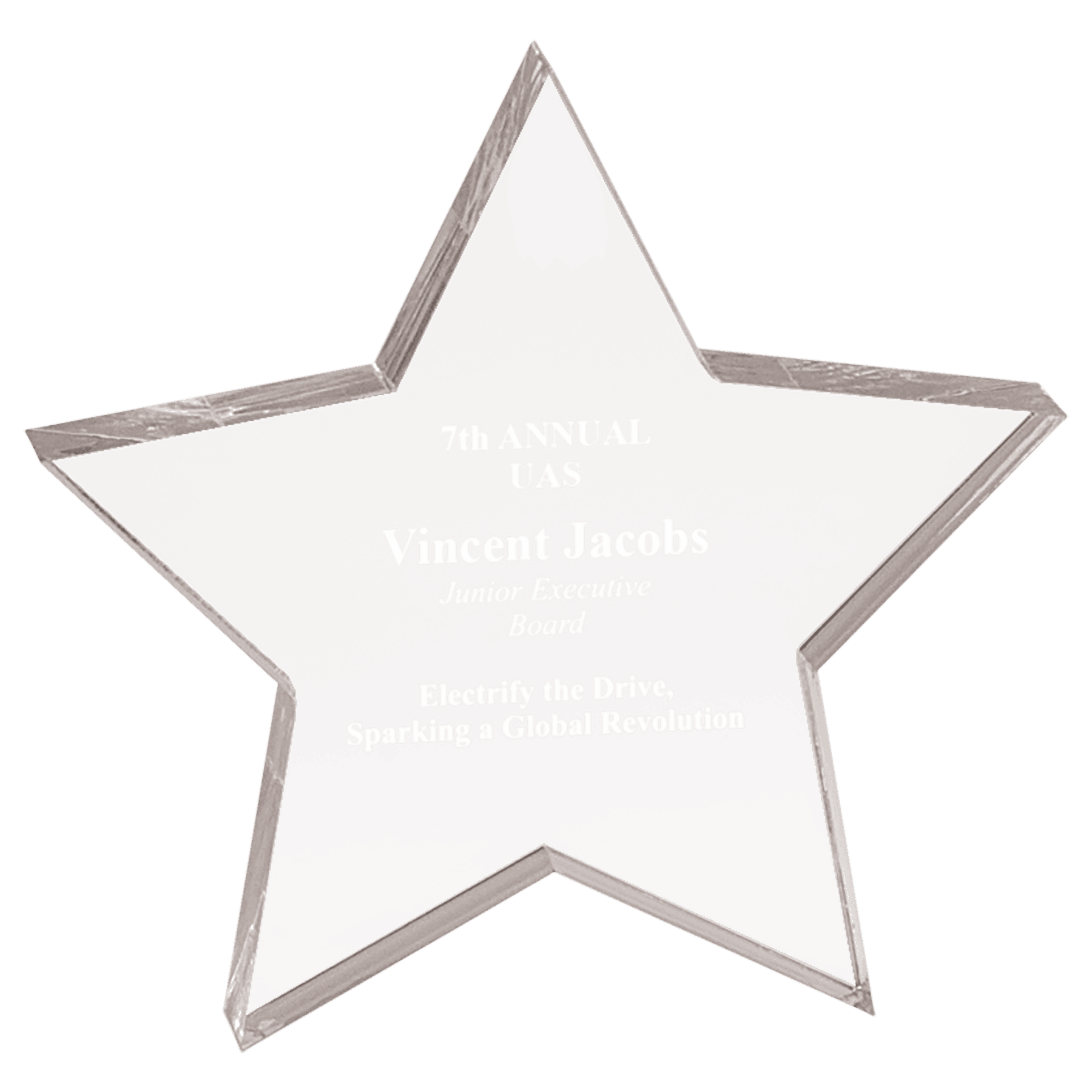 Clear Star Acrylic Paperweight - 5" x 5"