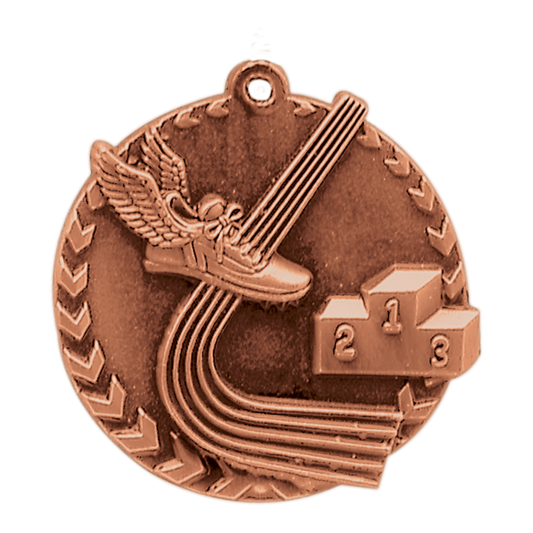Antique Bronze Track Millennium Medal - 1 3/4"