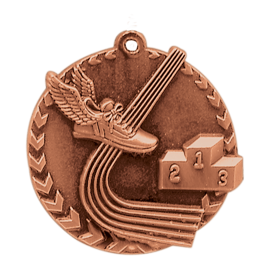 Antique Bronze Track Millennium Medal - 1 3/4"