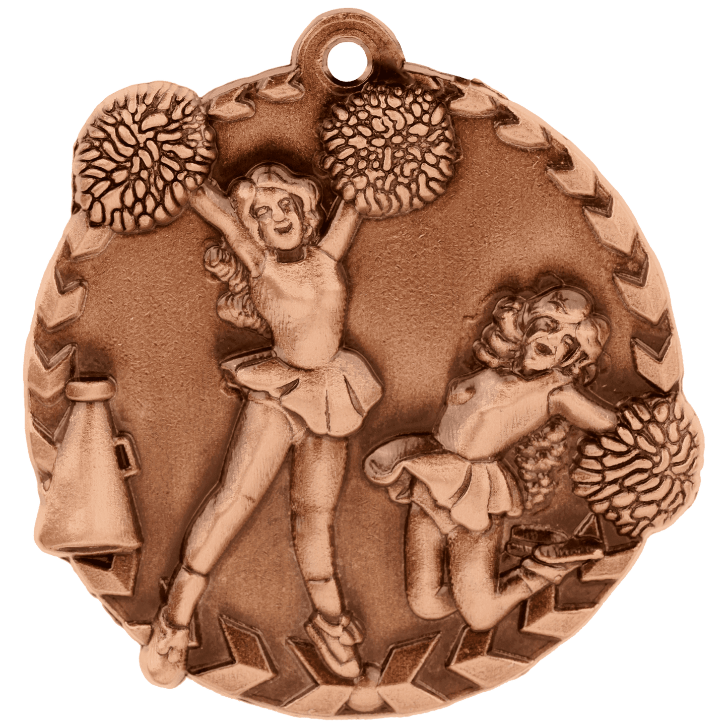 Antique Bronze Cheer Millennium Medal - 1 3/4"