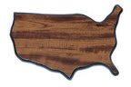 8" x 11 1/2" Walnut Finish Black Edge United States of America Plaque