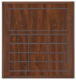 11 3/4" x 12 3/4" Value Cherry Finish Blank Perpetual Plaque for 12 Plates