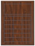 11 3/4" x 15 3/4" Value Cherry Finish Blank Perpetual Plaque for 18 Plates