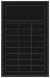 11 3/4" x 18 3/4" Value Matte Black Finish Blank Perpetual Plaque for 24 Plates