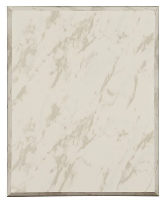 7" x 9" Value White Marble Finish Plaque