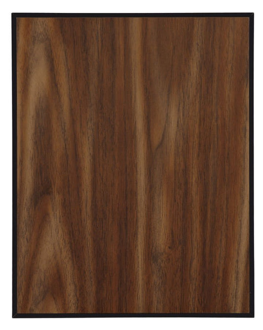 8" x 10" Value Walnut Finish Plaque with 45 Degree Bevel Black Edge