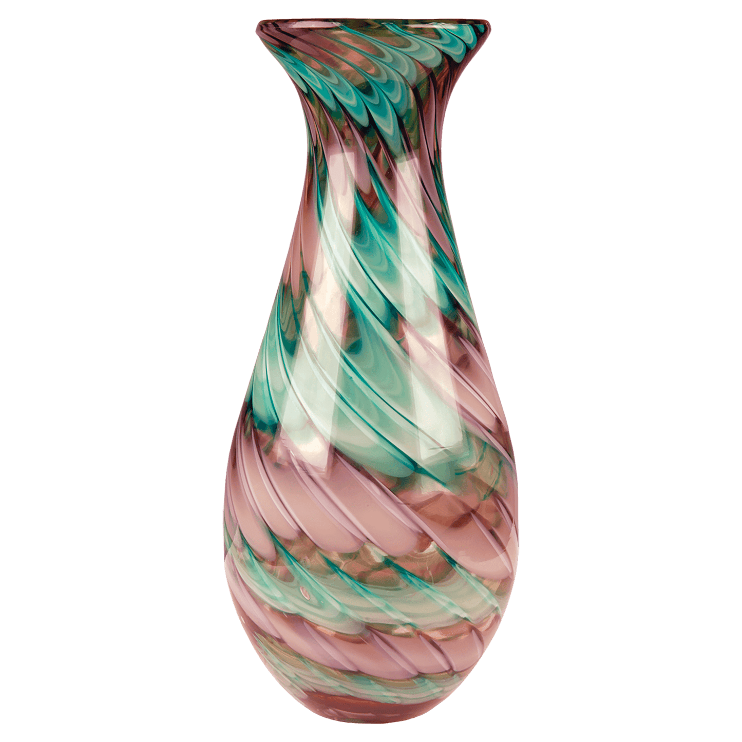 Swirl Art Glass Vase - 14 1/2"