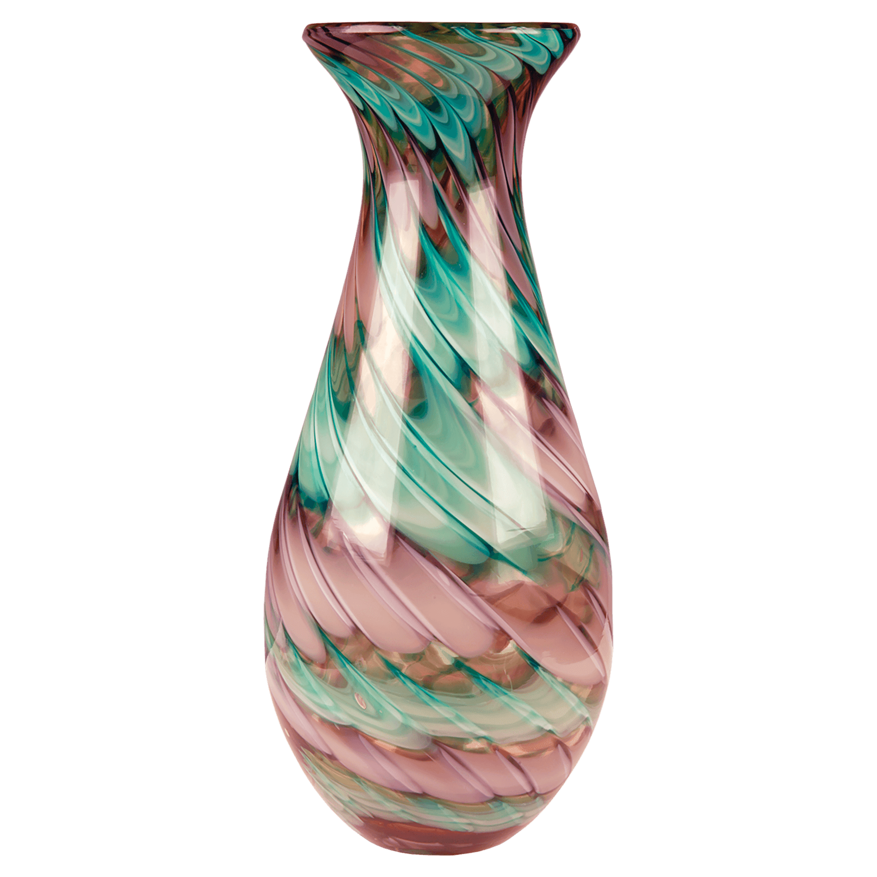 Swirl Art Glass Vase - 14 1/2"