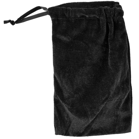 10 1/2" x 13" Black Draw String Velvet Bag