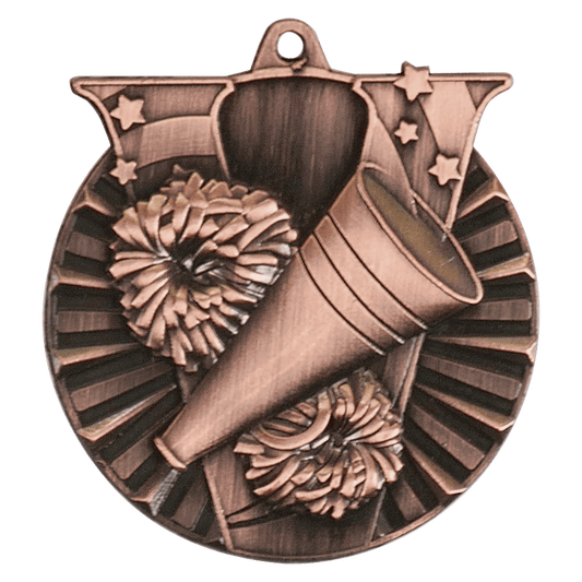 Antique Bronze Cheer Victory Medal - 2"