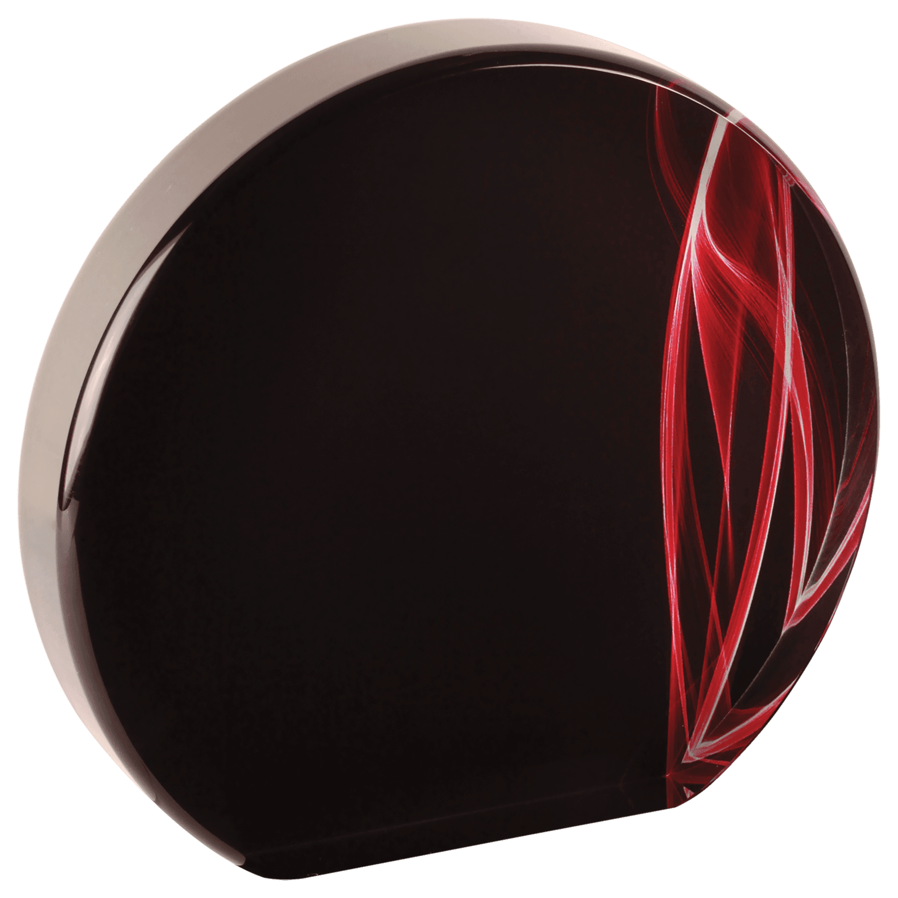 5" Round Red Vapor Acrylic