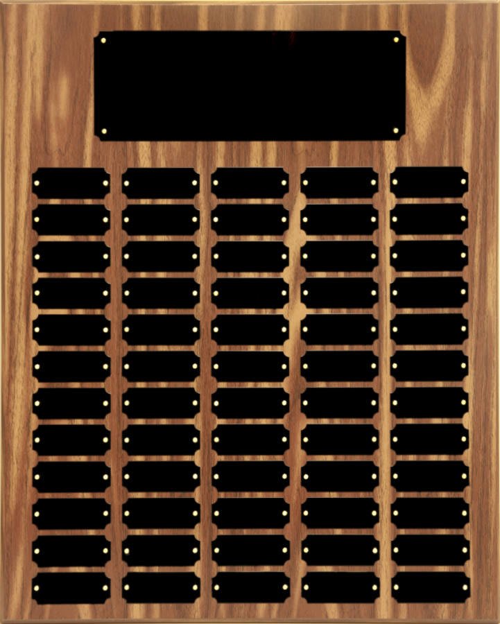 Walnut Finish Perpetual Plaques