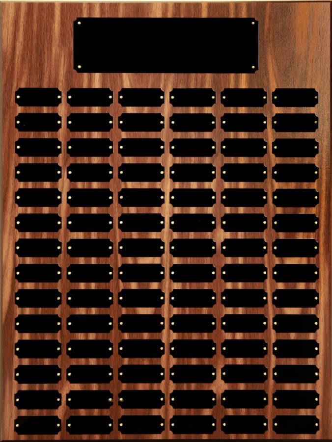 Walnut Finish Perpetual Plaques