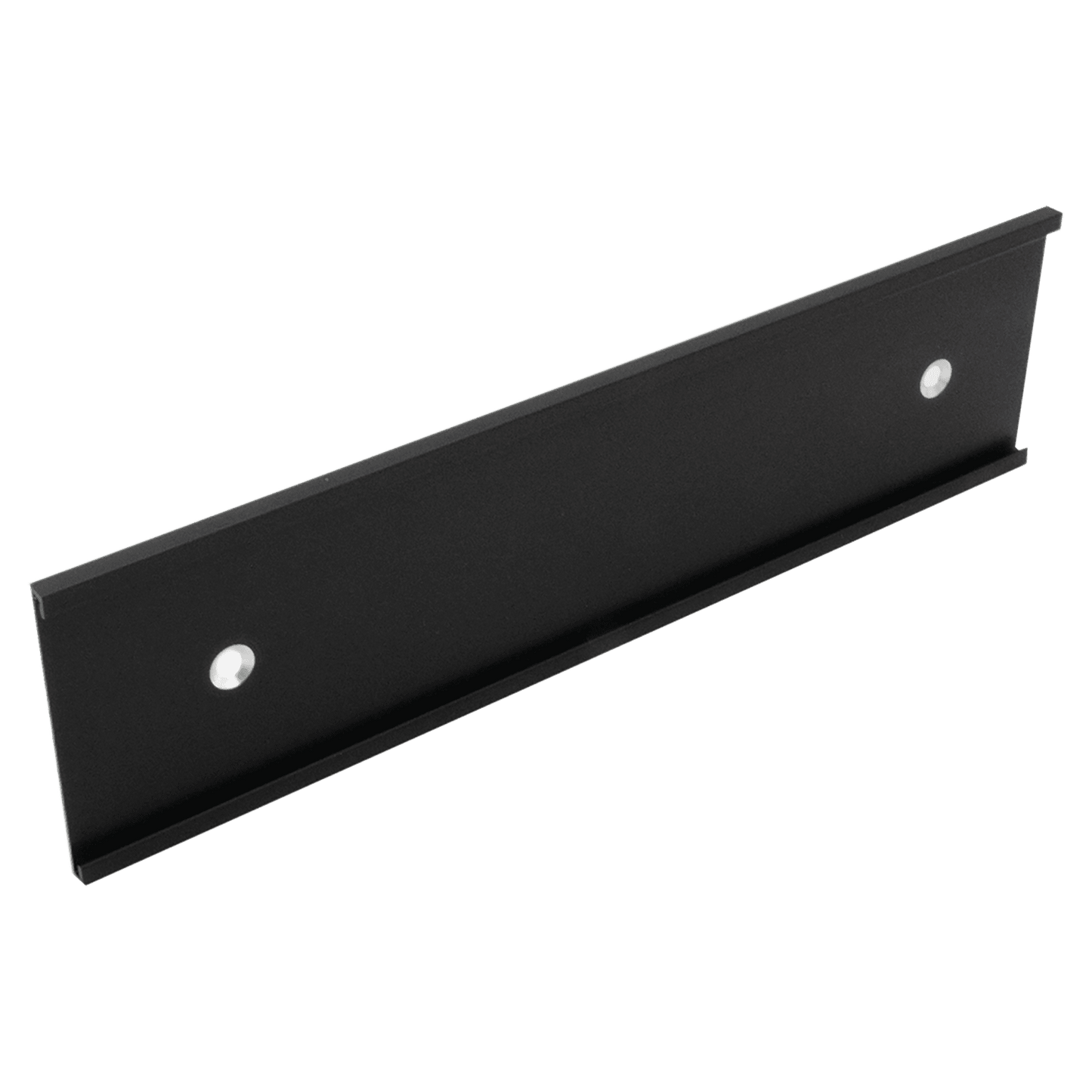 2" x 10", Black, Kota Pro Aluminum Wall Bracket with Mounting Holes, Fits 1/16" Thick Plastic Insert