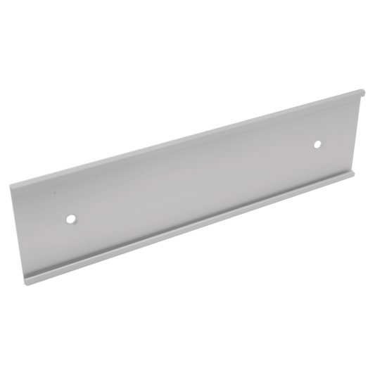 2" x 10", Satin Silver, Kota Pro Aluminum Wall Bracket with Mounting Holes, Fits 1/16" Thick Plastic Insert