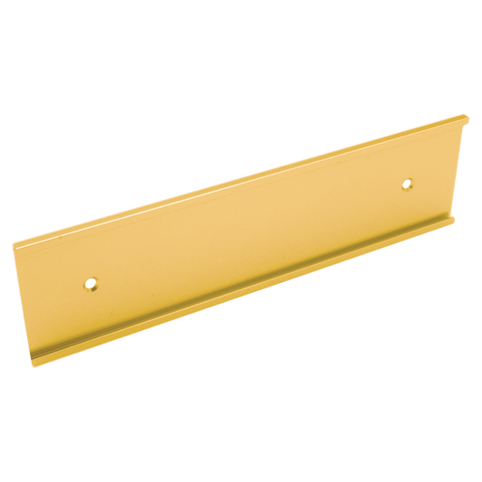 2" x 10", Yellow Gold, Kota Pro Aluminum Wall Bracket with Mounting Holes, Fits 1/16" Thick Plastic Insert