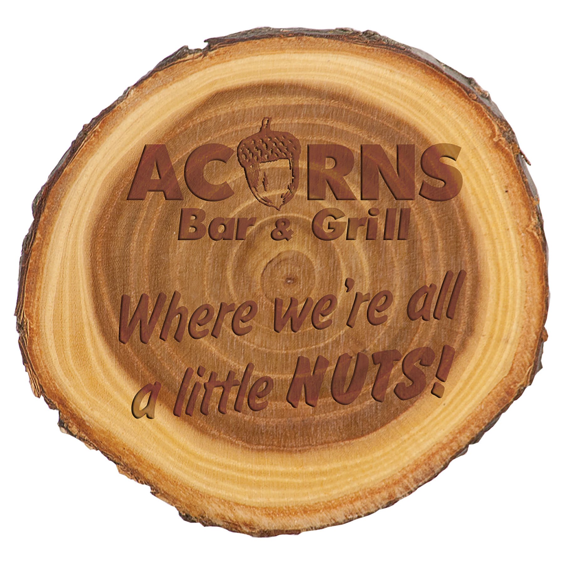Old West Log Elmwood Plaque - 7"