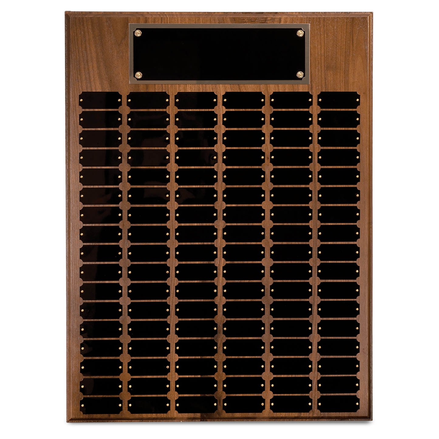 Plate Genuine Walnut Completed Perpetual Plaque - 102