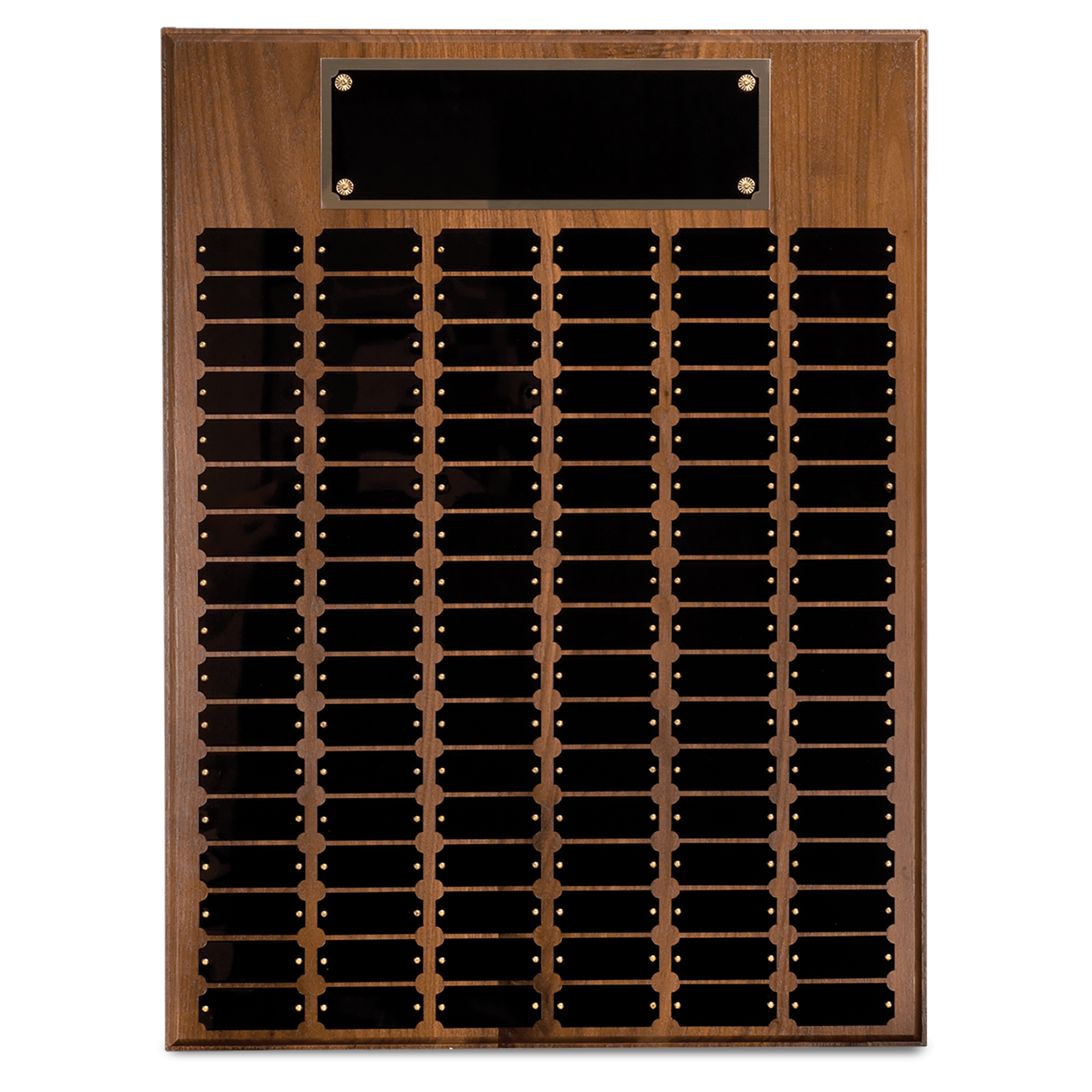 Plate Genuine Walnut Completed Perpetual Plaque - 102