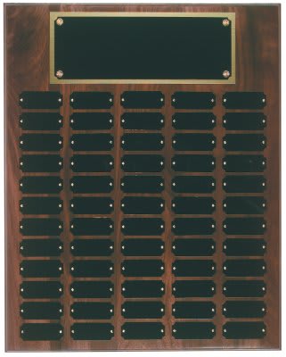 Plate Genuine Walnut Completed Perpetual Plaque - 60