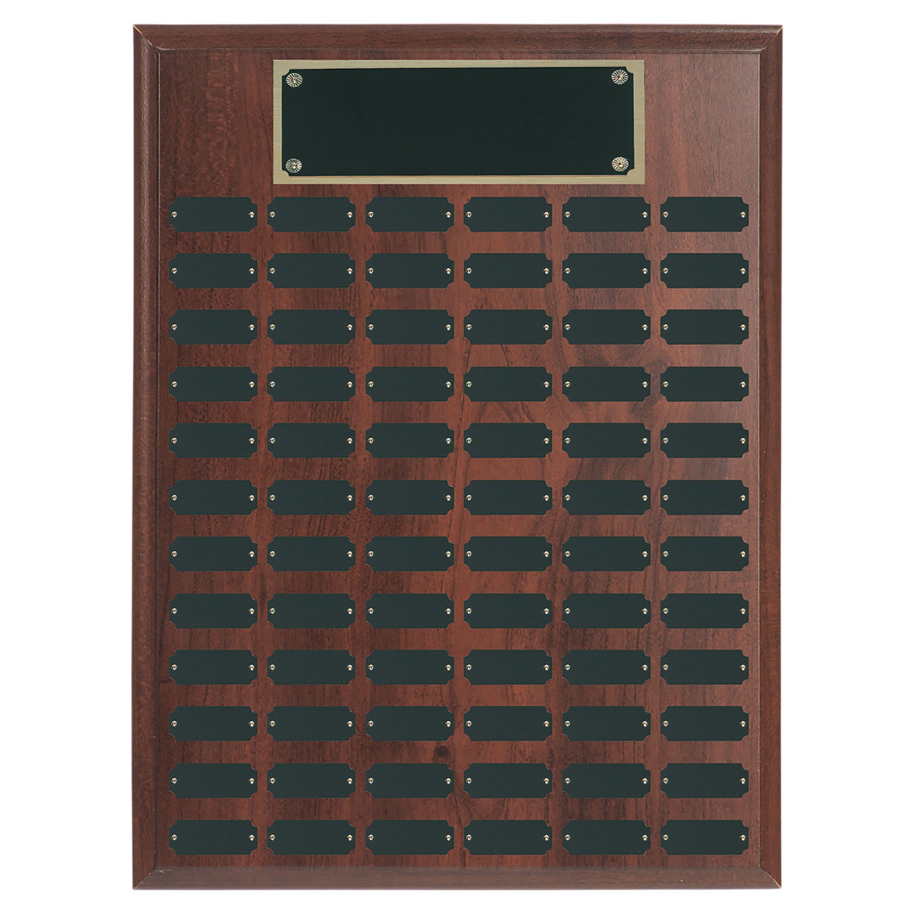 Plate Genuine Walnut Completed Perpetual Plaque - 72