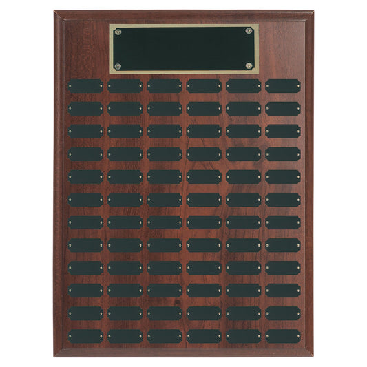 Plate Genuine Walnut Completed Perpetual Plaque - 72