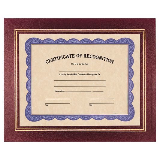 13 1/4" x 10 3/4" Burgundy Certificate Holder