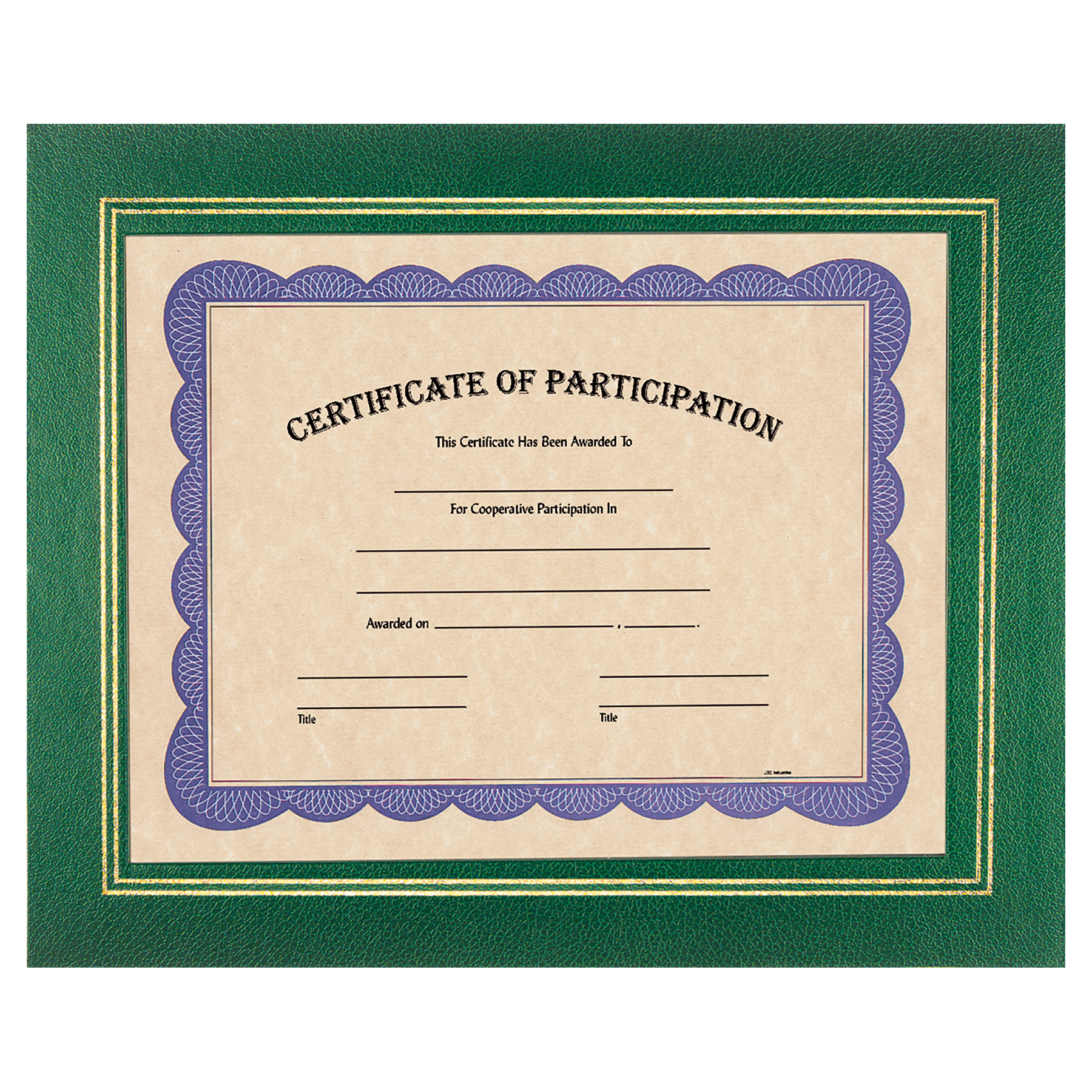 Green Certificate Holder - 13 1/4" x 10 3/4"