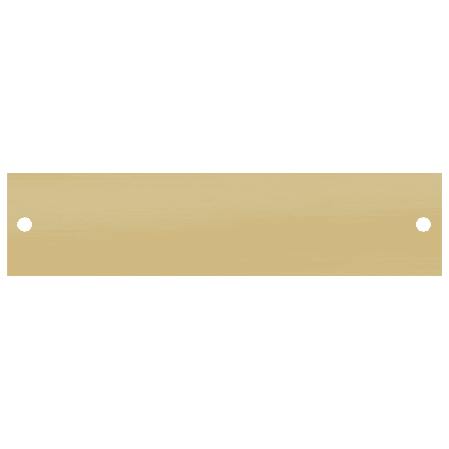 1 3/4" x 6" Brushed Gold Aluminum Plate with Two Holes