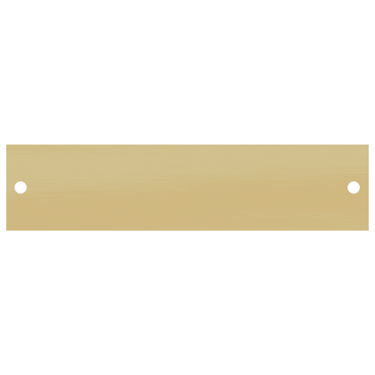 1 3/4" x 6" Brushed Gold Aluminum Plate with Two Holes