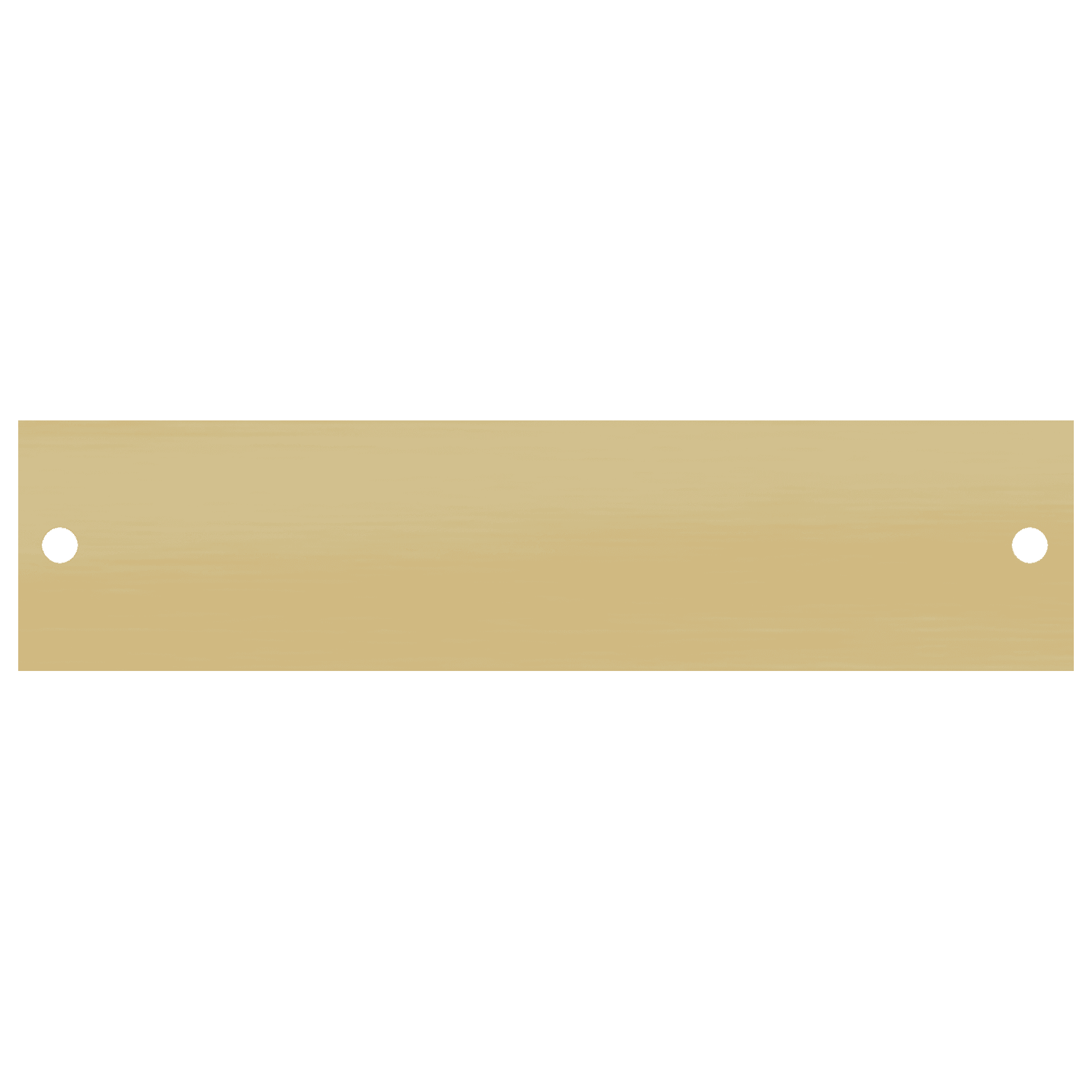2 5/8" x 7" Brushed Gold Aluminum Plate with Two Holes