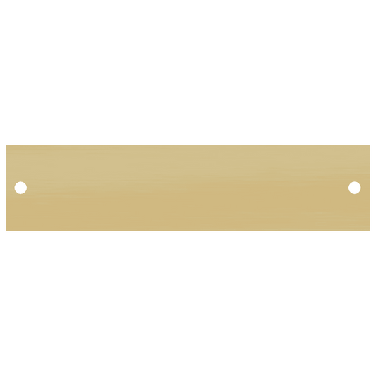 2 5/8" x 7" Brushed Gold Aluminum Plate with Two Holes