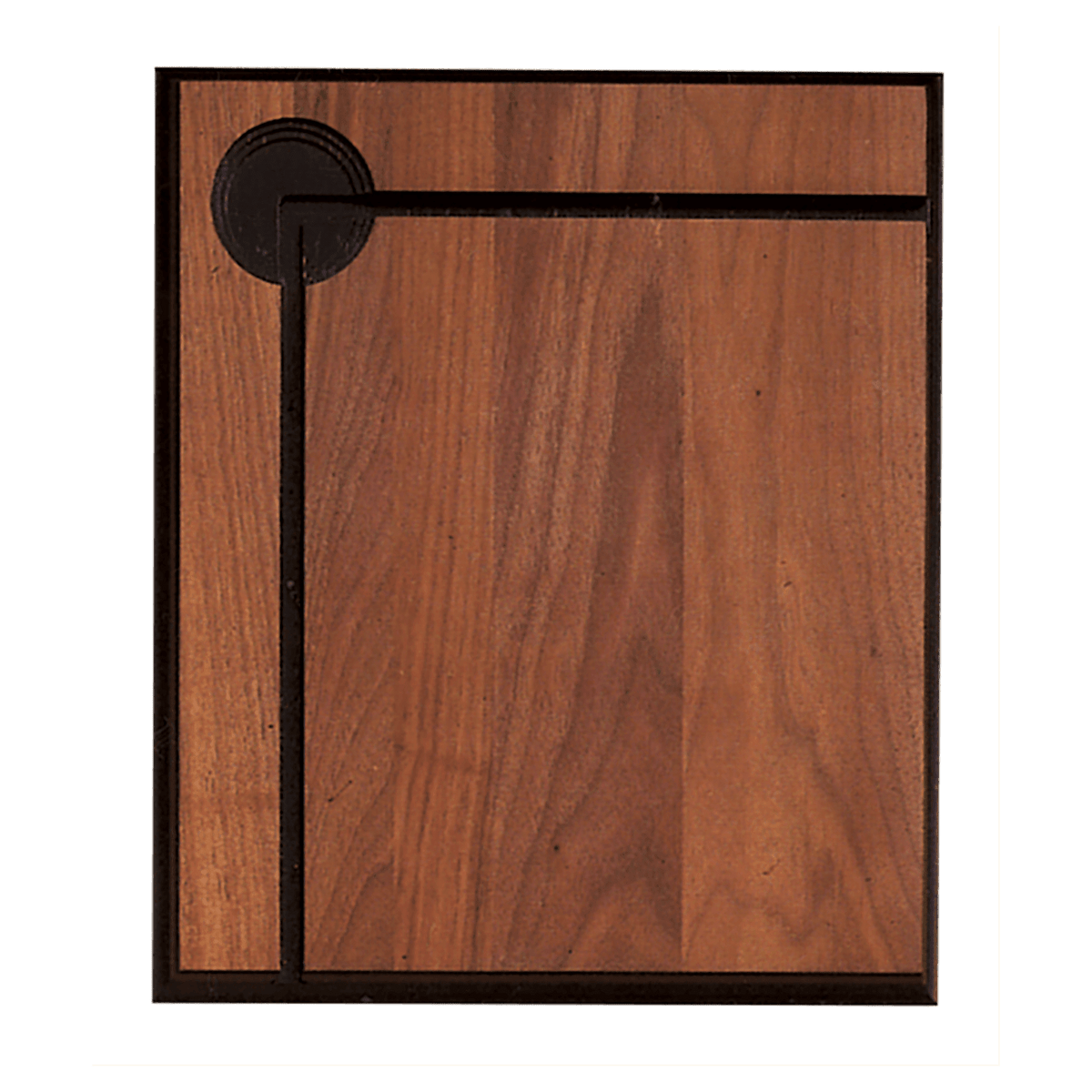 8"x10 1/2" American Walnut Routed Plaque with 2 1/2" Black Insert