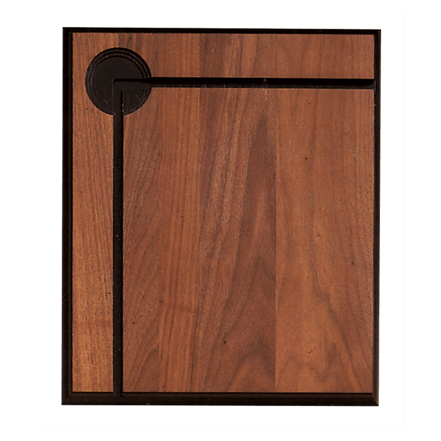 10"x12" American Walnut Routed Plaque with 2 1/2" Black Insert