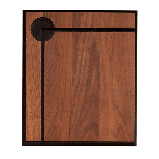 10"x12" American Walnut Routed Plaque with 2 1/2" Black Insert