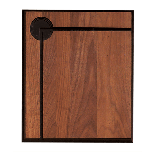 12"x14" American Walnut Routed Plaque with 2 1/2" Black Insert
