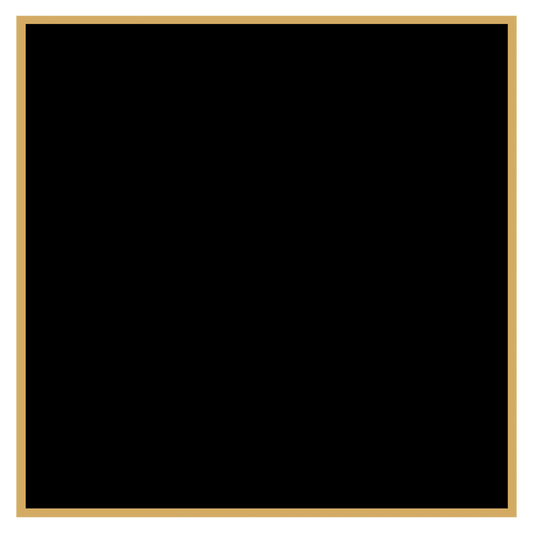 3 1/8" x 3 1/8" Black Laserable Brass Plaque Plate with Gold Border