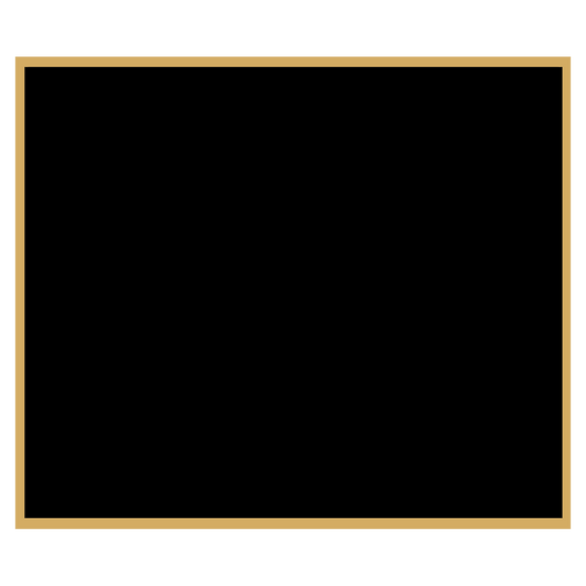 3 1/8" x 3 5/8" Black Laserable Brass Plaque Plate with Gold Border